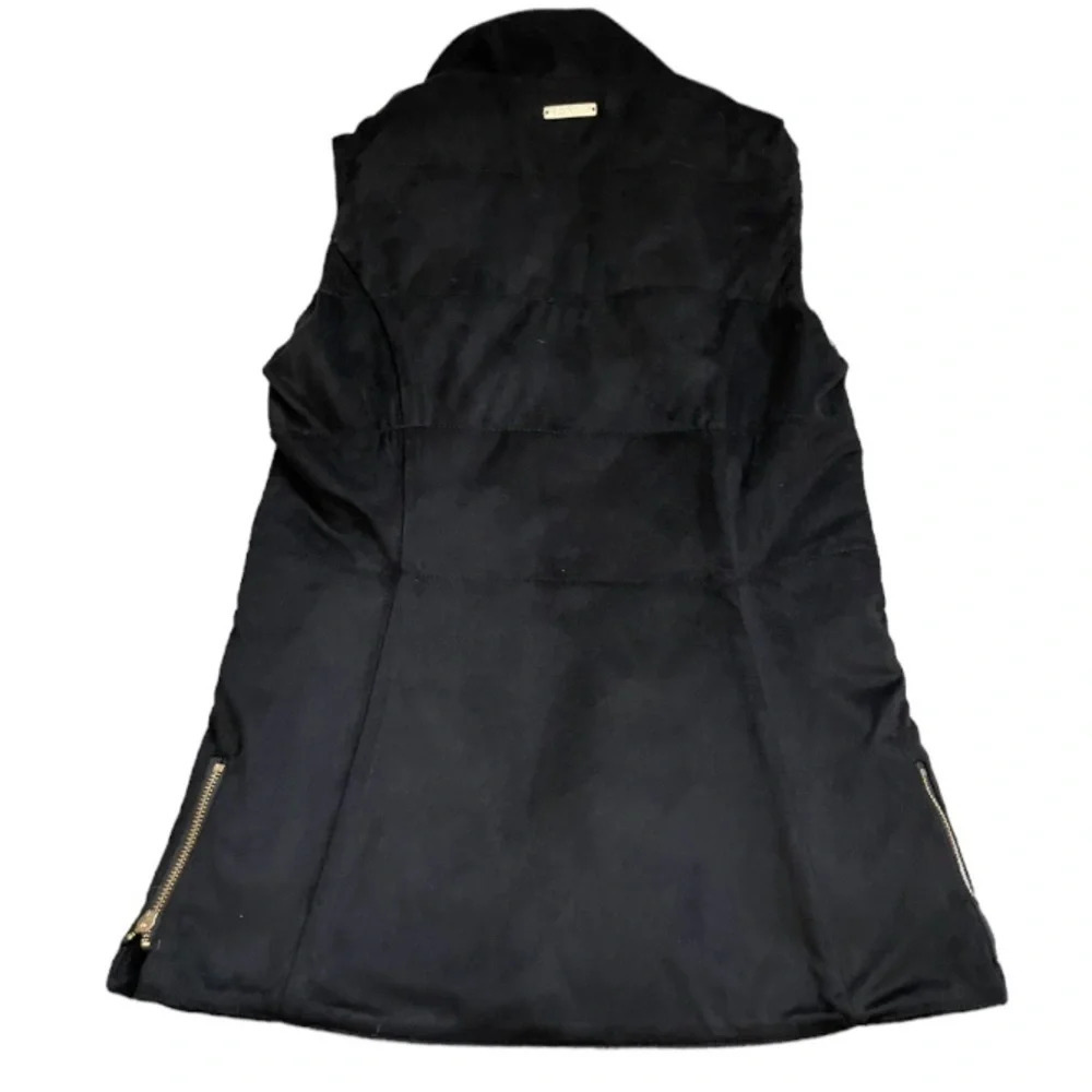Lilly Pulitzer Vest Womens XXS Black Skyden Reversible Golf Suede Sherpa Sporty - Picture 9 of 15